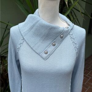 White House black Market Blue Gray Sweater